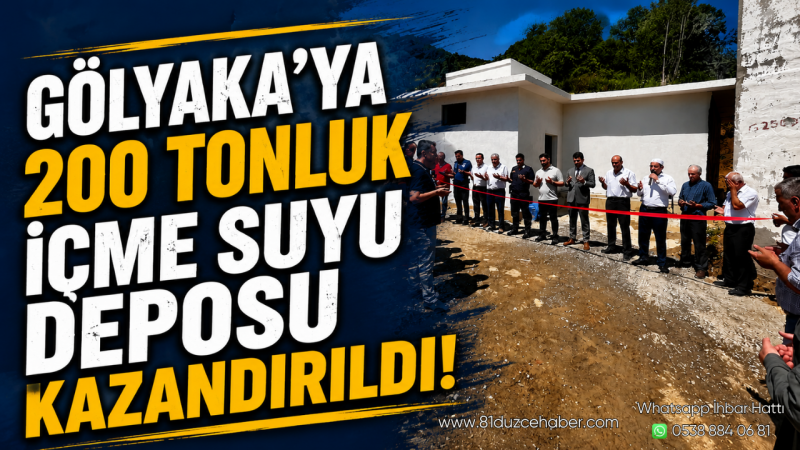 Gölyaka'ya 200 Tonluk İçme Suyu Deposu Kazandırıldı