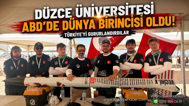 Düzce Üniversitesi ABD'de Dünya Birincisi Oldu