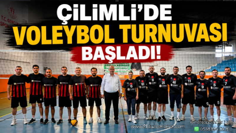 Çilimli'de Voleybol Turnuvası Başladı