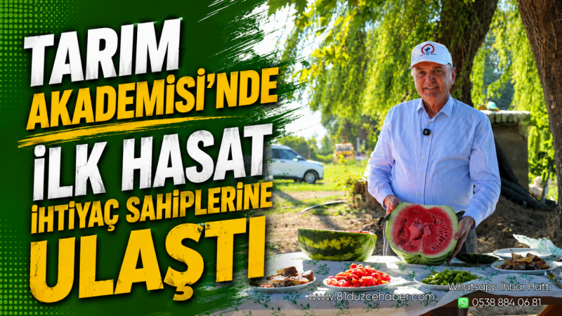 Tarım Akademisi'nde İlk Hasat İhtiyaç Sahiplerine Ulaştı