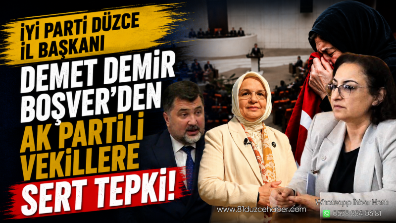 İYİ Parti Düzce İl Başkanı Demet Demir Boşver’den AK Partili Vekillere Sert Tepki!