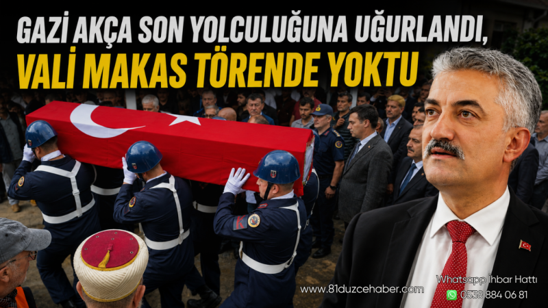 Gazi Akça Son Yolculuğuna Uğurlandı, Vali Makas Törende Yoktu
