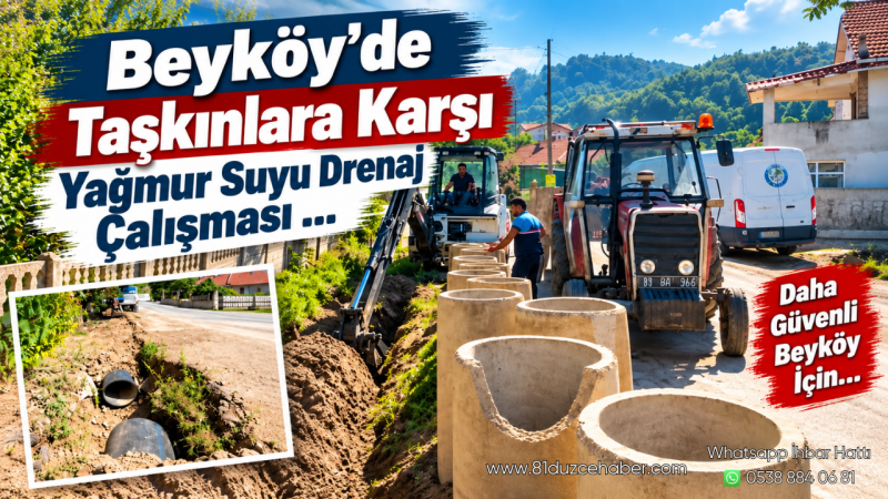 Beyköy’de Taşkınlara Karşı Yağmur Suyu Drenaj Çalışması