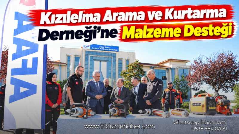 Kızılelma Arama ve Kurtarma Derneği’ne Malzeme Desteği