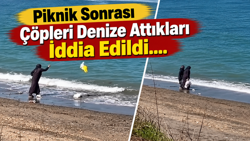 Piknik Sonrası Çöpleri Denize Attıkları İddia Edildi