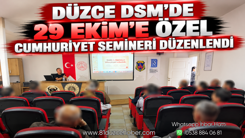 Düzce DSM’de 29 Ekim’e Özel Cumhuriyet Semineri Düzenlendi