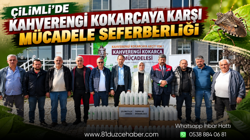 Çilimli’de Kahverengi Kokarcaya Karşı Mücadele Seferberliği
