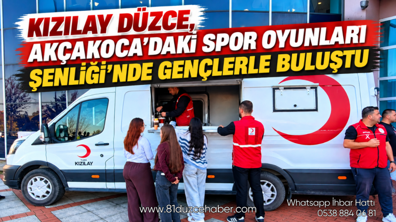 Kızılay Düzce, Akçakoca’daki Spor Oyunları Şenliği’nde Gençlerle Buluştu