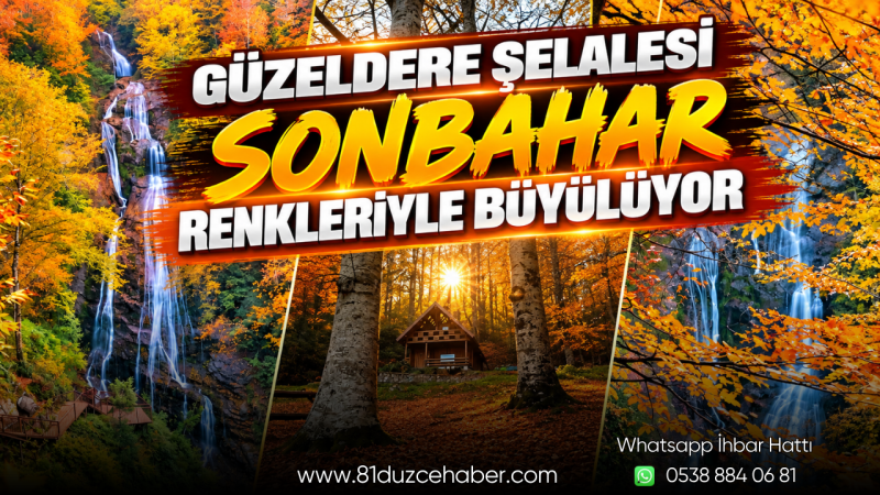 Güzeldere Şelalesi Sonbahar Renkleriyle Büyülüyor