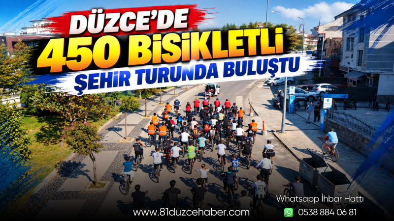Düzce’de 450 Bisikletli Şehir Turunda Buluştu
