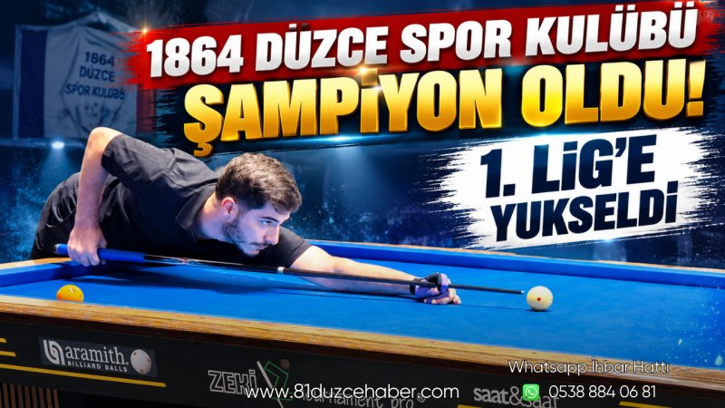 1864 Düzce Spor Kulübü Şampiyon Oldu! 1. Lig’e Yükseldi