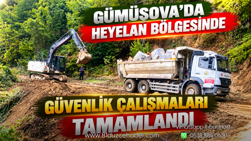 Gümüşova’da Heyelan Bölgesinde Güvenlik Çalışmaları Tamamlandı