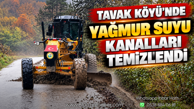 Tavak Köyü’nde Yağmur Suyu Kanalları Temizlendi