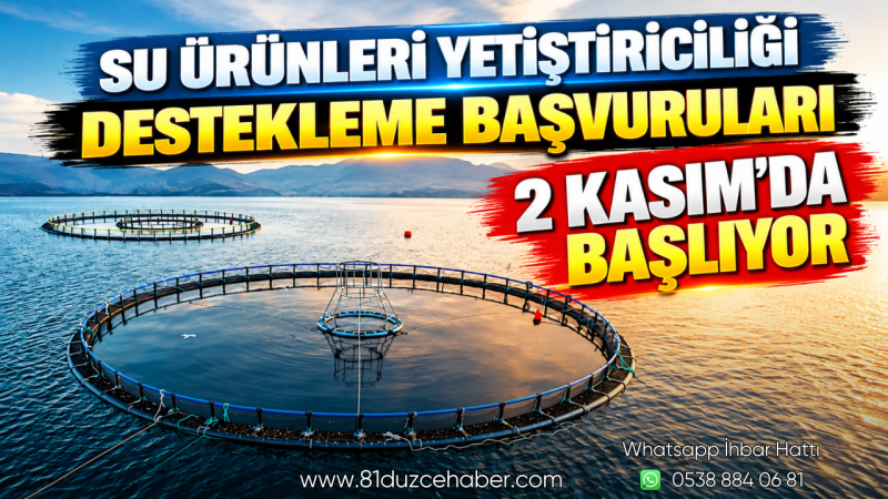 Su Ürünleri Yetiştiriciliği Destekleme Başvuruları 2 Kasım’da Başlıyor