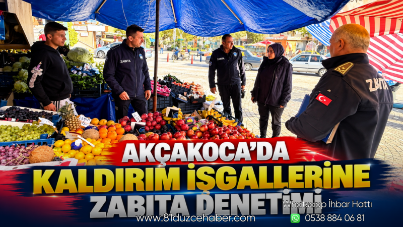 Akçakoca’da Kaldırım İşgallerine Zabıta Denetimi