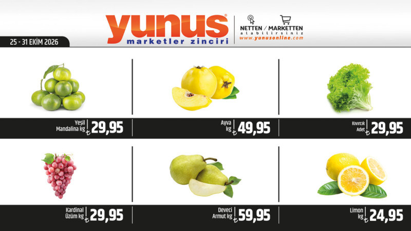 Yunus Market 25 - 31 Ekim