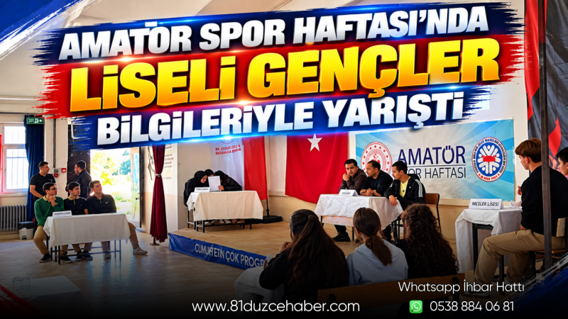 Amatör Spor Haftası’nda Liseli Gençler Bilgileriyle Yarıştı